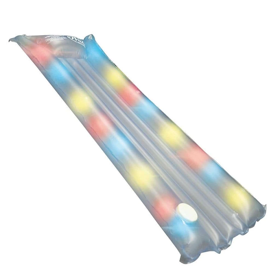 Wahu Glo Raft Inflatable Pool Float with LED Lights for Night Swimming