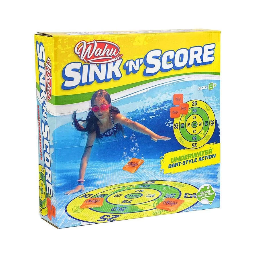 Wahu Sink 'N Score Water Game for Kids - Fun Outdoor Pool Activity Toy