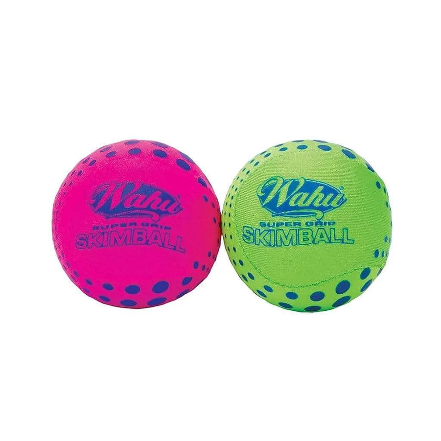 Wahu Super Grip Skimball Twin Pack - 6cm Beach Toy Set for Kids, 2-Pack Durable Skimming Balls for Outdoor Water Fun