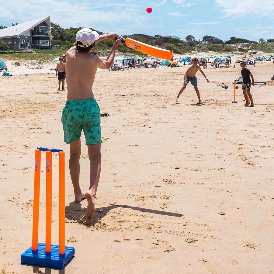 Wahu Double Cricket Set - Complete Cricket Kit with Bat, Ball & Stumps for Outdoor Sports