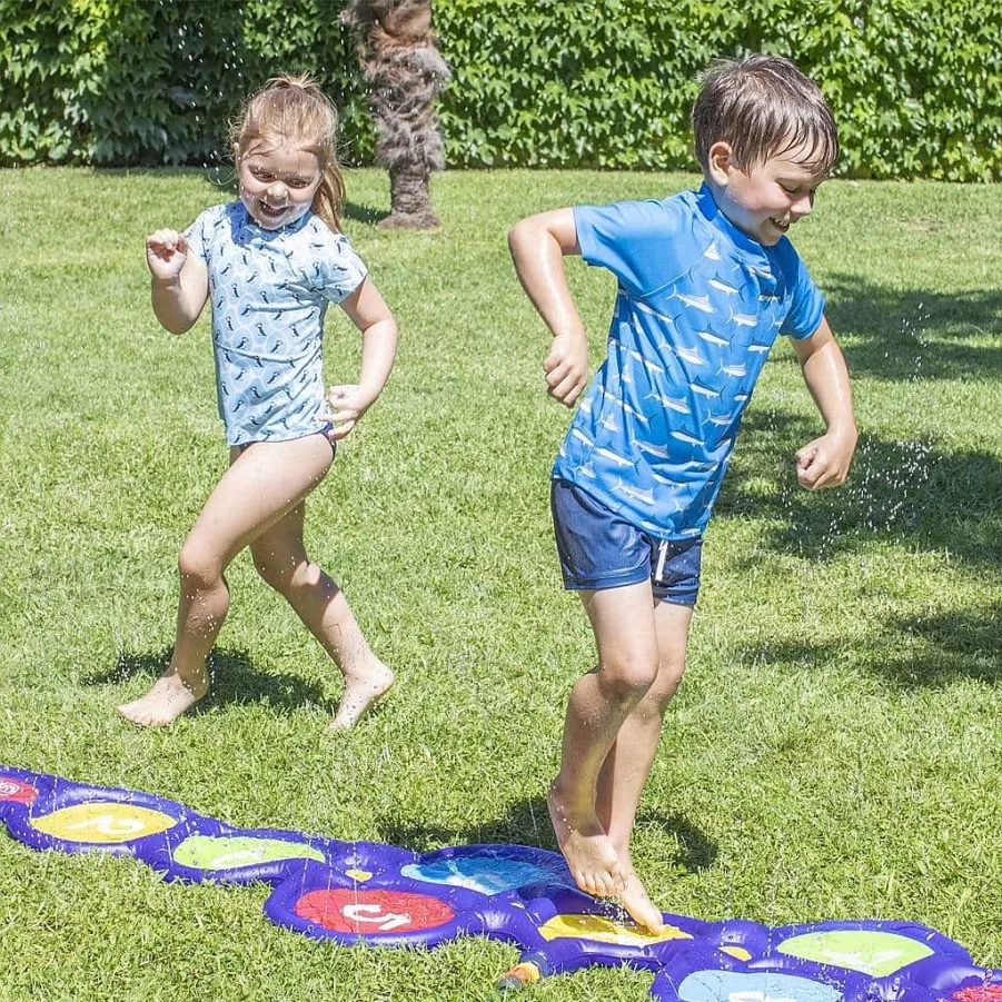 Wahu Hop Skip 'N' Splash Water Play Mat for Kids - Outdoor Splash Pad & Jumping Game