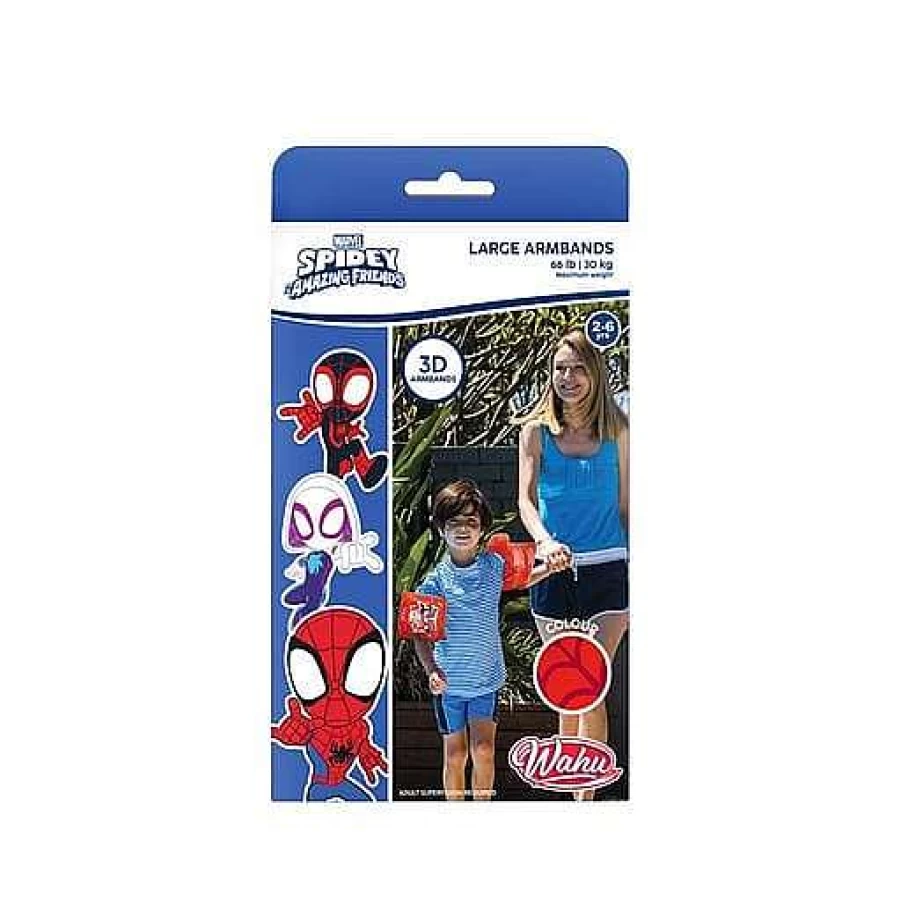 Wahu Spidey & Friends Kids Swim Arm Bands - Spider-Man Themed Floaties for Safe Swimming