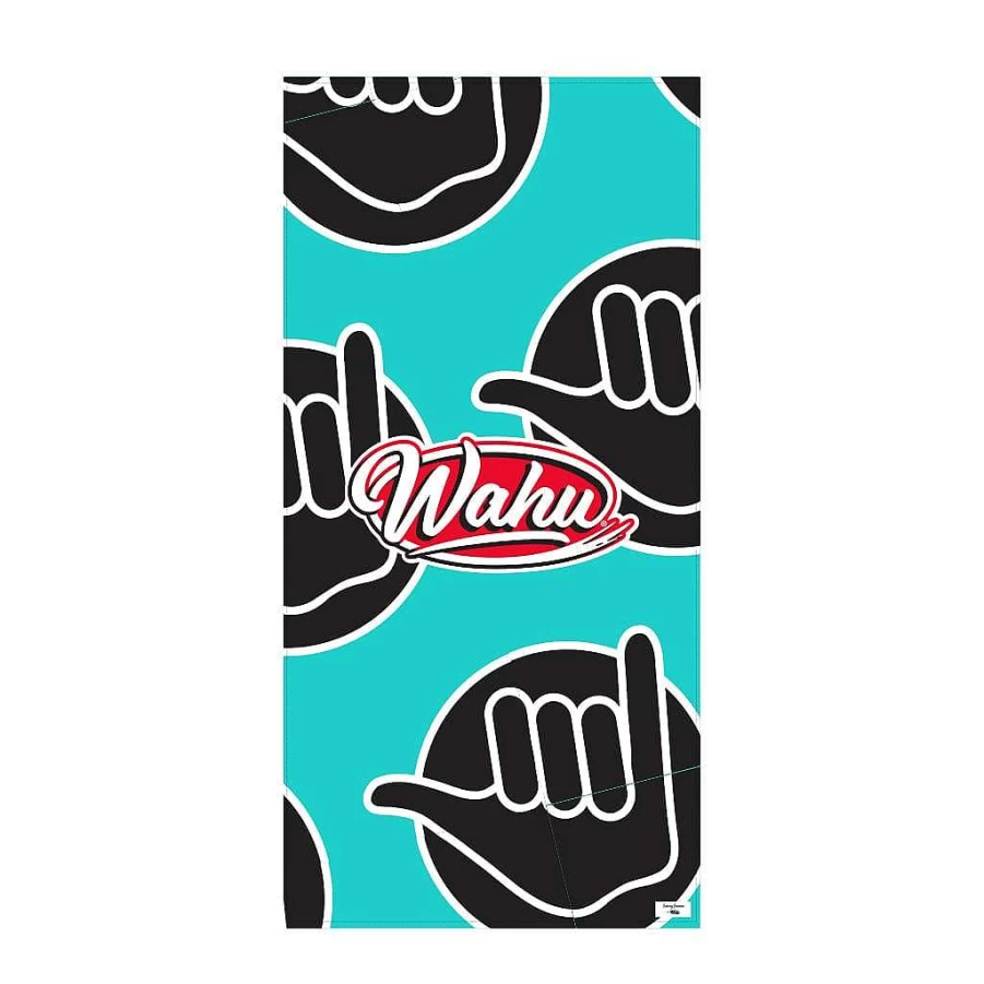Wahu Shaka Plus Beach Towel - Premium Summer Towel in Teal by Seeking Summer