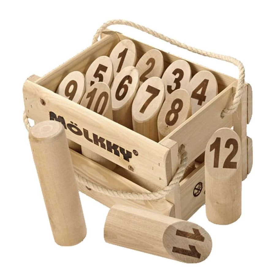 Wahu Molkky Outdoor Throwing Game - Classic Finnish Lawn Game for Kids & Adults