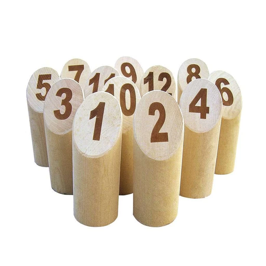 Wahu Molkky Outdoor Throwing Game - Classic Finnish Lawn Game for Kids & Adults