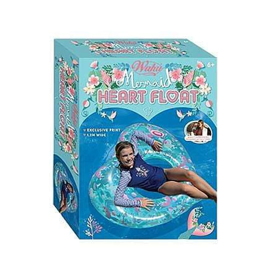 Wahu Mermaid Heart Float - Inflatable Pool Lounger for Kids & Adults, Fun Water Floatie for Summer
